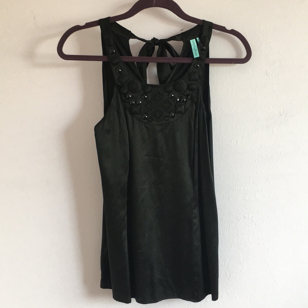Guess black silk top